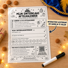 Sinterklaas aftelkalender met stickers | Reis naar pakjesavond