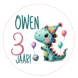 Traktatiestickers | Dinosaurus | Met naam