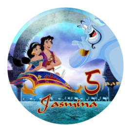 Aladdin traktatiesticker met naam