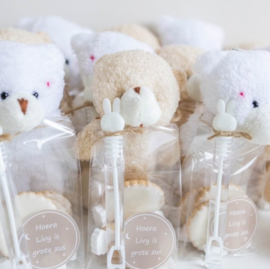 Mini pluche Beertje | Het was beregezellig | 3 kleuren