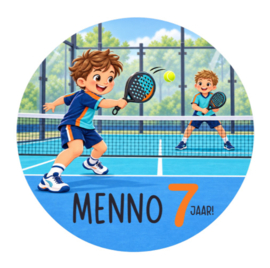 Padel traktatiesticker met naam