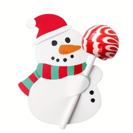 Lolliehouder/cadeaulabel | Sneeuwpop
