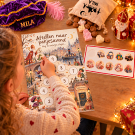 Sinterklaas aftelkalender met stickers | 10 nachtjes tot pakjesavond