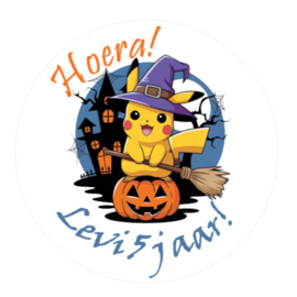 Traktatiestickers | Pikachu Halloween | Met naam