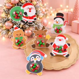 Kerstfiguren met transparante bal om te vullen