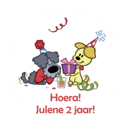Traktatiestickers | Woezel en Pip | Met naam