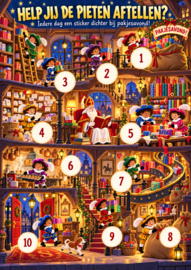 Sinterklaas aftelkalender met stickers | Het magische Pietenhuis