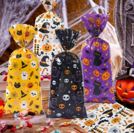 Halloween traktatiezakje | 4 kleuren | 27.5 x 12.5 cm