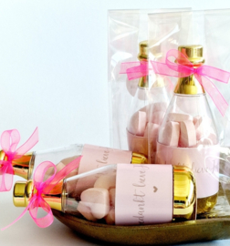 Champagne flesje | Snoephartjes | Bedankt lieve juf!