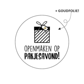 Sticker | Openmaken op pakjesavond