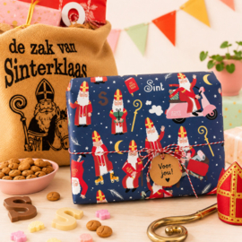 Rol inpakpapier | Sint op scooter | 3 meter
