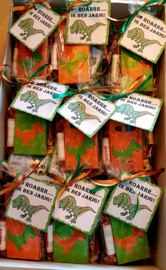 Dino labels en potloodjes