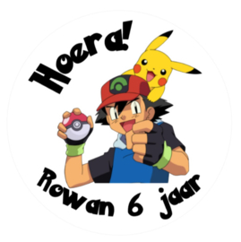Traktatiestickers | Pikachu & Ash