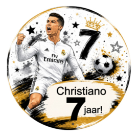 Ronaldo traktatiesticker met naam