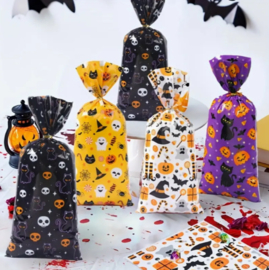 Traktatiezakje | Halloween 4 kleuren | 27.5 x 12.5 cm