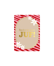 Mini kaartje A7 | Bedankt lieve juf!