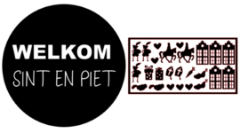 Herbruikbare Raamstickers | Welkom Sint & Piet groot