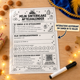Sinterklaas aftelkalender met stickers | 10 nachtjes tot pakjesavond