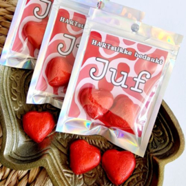 Chocolade hartjes | HARTstikke bedankt juf!