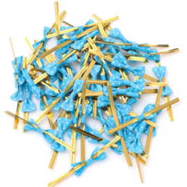 Sluitstrikjes | Blauw | 10 stuks