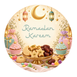 Ramadan Kareem sticker met lekkernijen