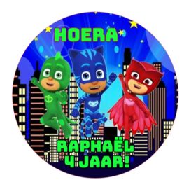 PJ Masks traktatiesticker met naam