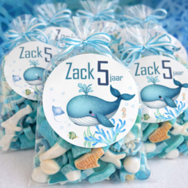 Traktatiestickers | Walvis | Met naam