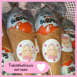 Traktatie stickers met naam en leeftijd, verjaardag stickers in meer dan 100 soorten