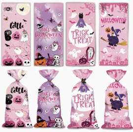 Traktatiezakje | Halloween roze | 27.5 x 12.5