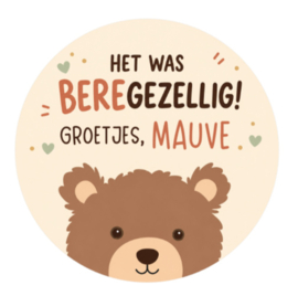 Beer traktatiesticker met naam | Het was beregezellig
