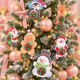 Kerstfiguren met transparante bal om te vullen