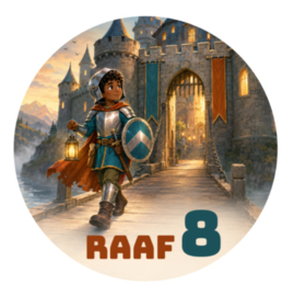 Ridder traktatiesticker met naam | Kasteel