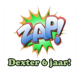 Traktatiestickers | POW-BOOM-ZAP-WOW | Met naam
