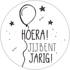 Sticker | Hoera je bent jarig