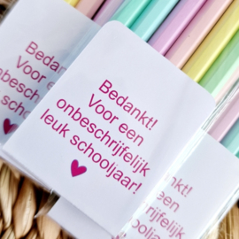 Potloden set | Bedankt! Voor een onbeschrijfelijk leuk schooljaar!