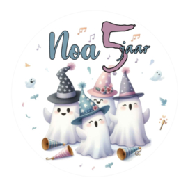 Traktatiestickers | Spookjes feest | Met naam