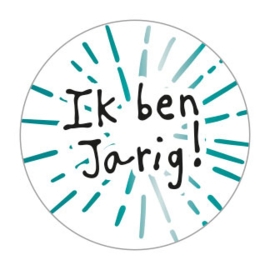 Sticker | Ik ben jarig turquoise