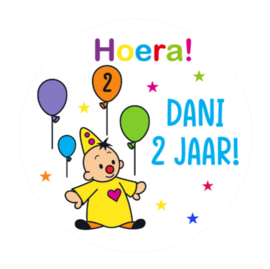 Bumba traktatiesticker met naam