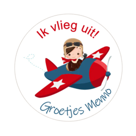 Sticker | Ik vlieg uit!