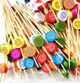 Traktatieprikkers | Swirl | 10 stuks