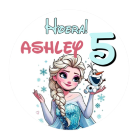 Traktatiestickers | Frozen | Met naam