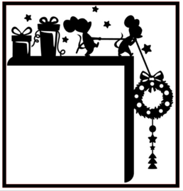 (Raam)sticker | Kerst muizen