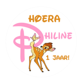 Traktatiestickers | Bambi | Met naam