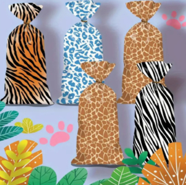 Traktatiezakje | Dierenprint | 12 x 27 cm