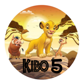 Lion King traktatiesticker met naam | Simba