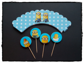 Cupcakewikkel | Minions blauw