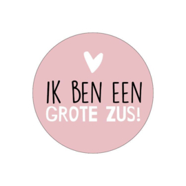 Sticker | Hoera ik ben grote zus hartje