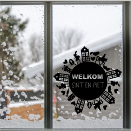 Herbruikbare Raamstickers | Welkom Sint & Piet groot