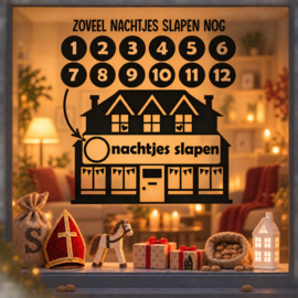 Aftelkalenders van statische raamfolie