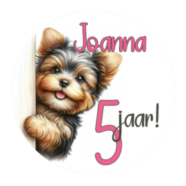 Traktatiestickers | Hondje | Met naam